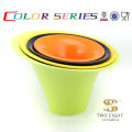 Ceramic tableware Yellow large fruit salad mini soup bowl with stand